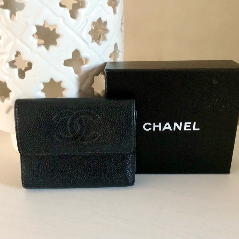 Chanel Timeless Wallet in Black Caviar Leather